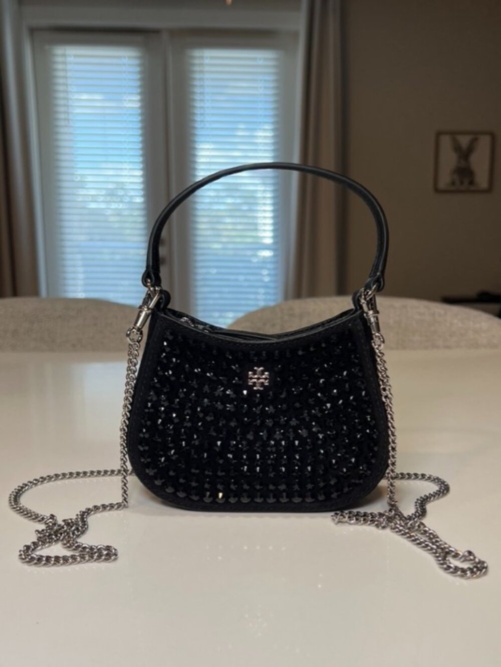 Tory Burch Emerson Crystals Chain Nano Bag Crossbody
